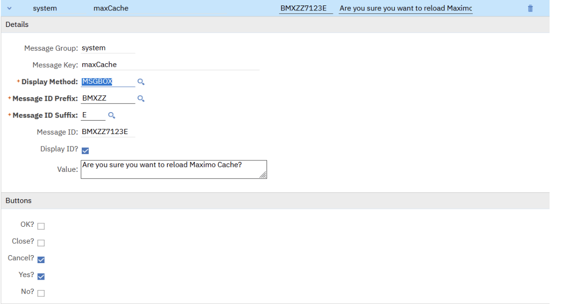 maxCache security warning example
