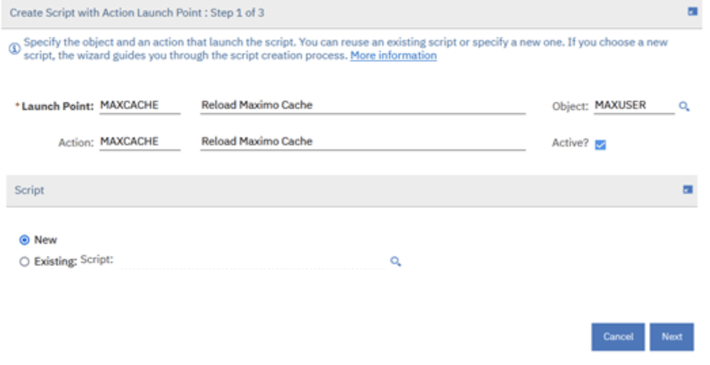 maxCache launch point example